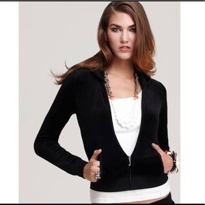 Black Velour Juicy Couture Zip Up